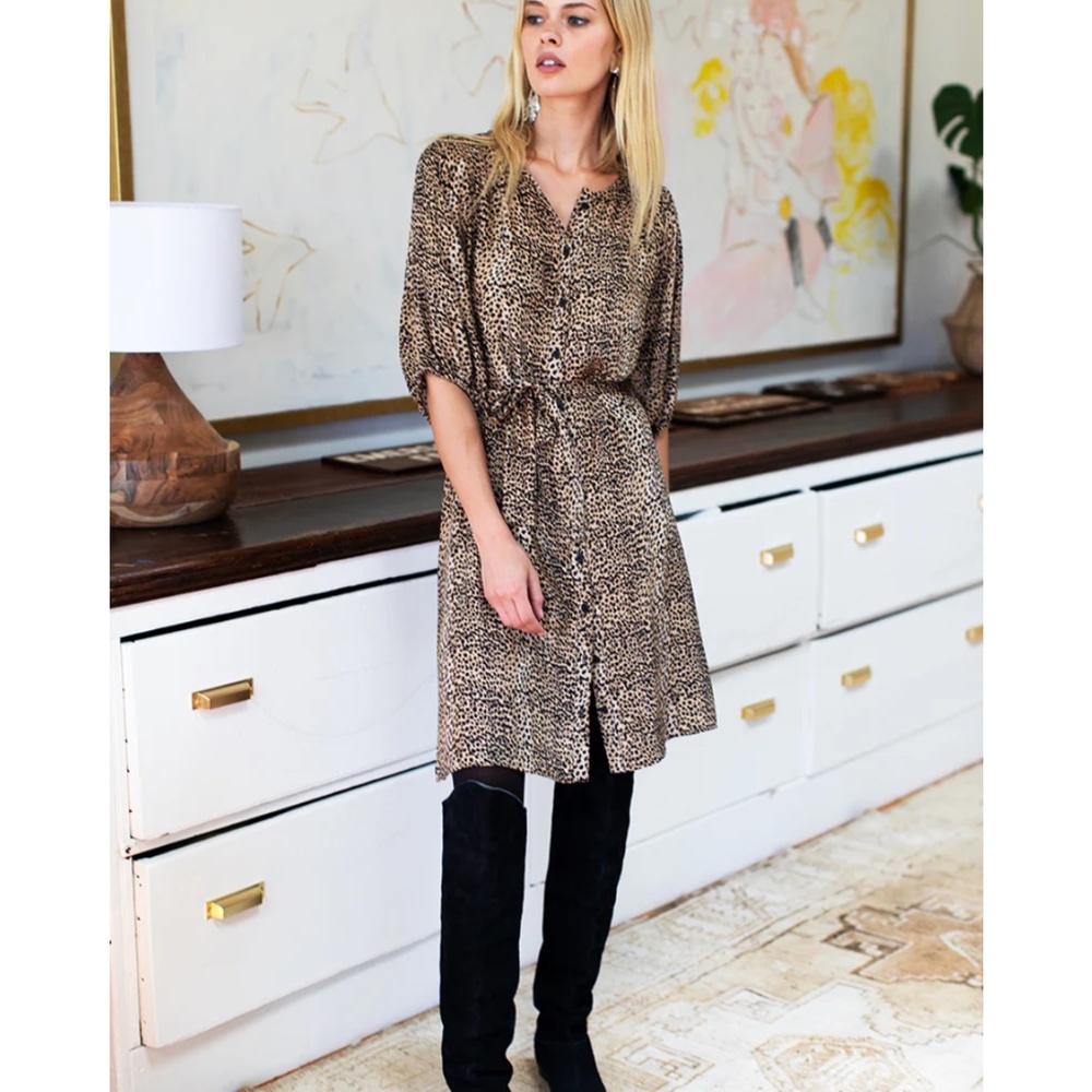 Emerson Fry Fiona silk leopard Dress